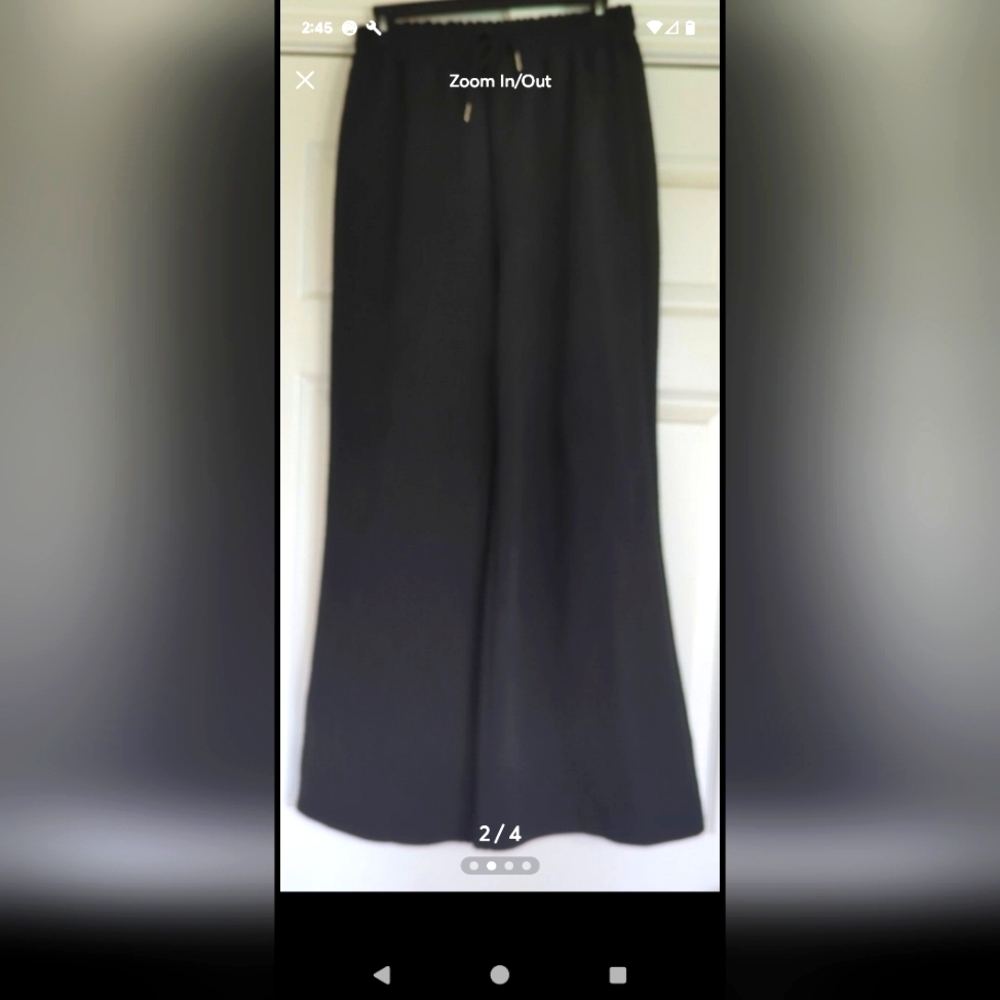Textured Flare Drawstring Pants - Picture 4 of 4